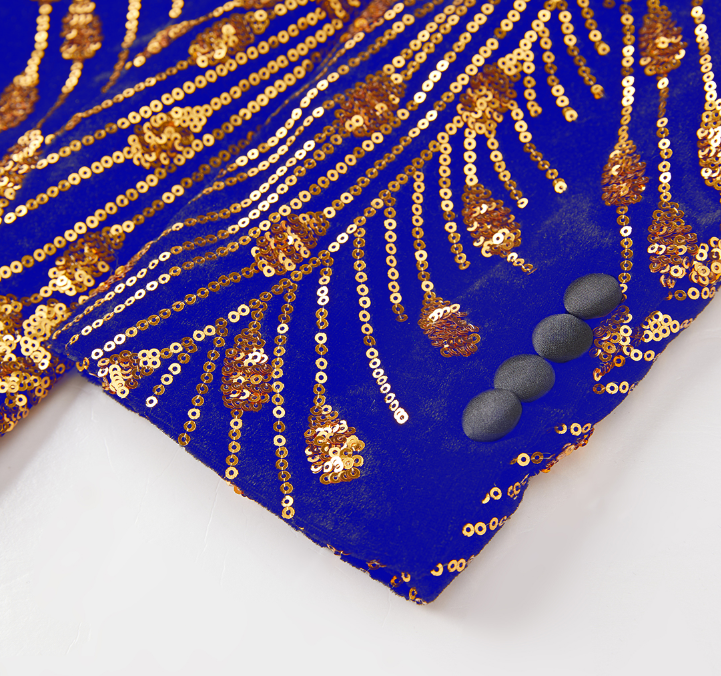 Golden Falling Stars Blue Jacket - 7
