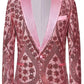 starry pink sequin tuxedo