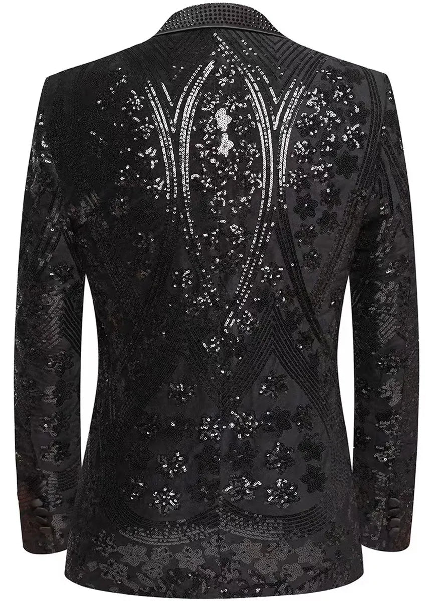 Starry Sequin Black Tuxedo