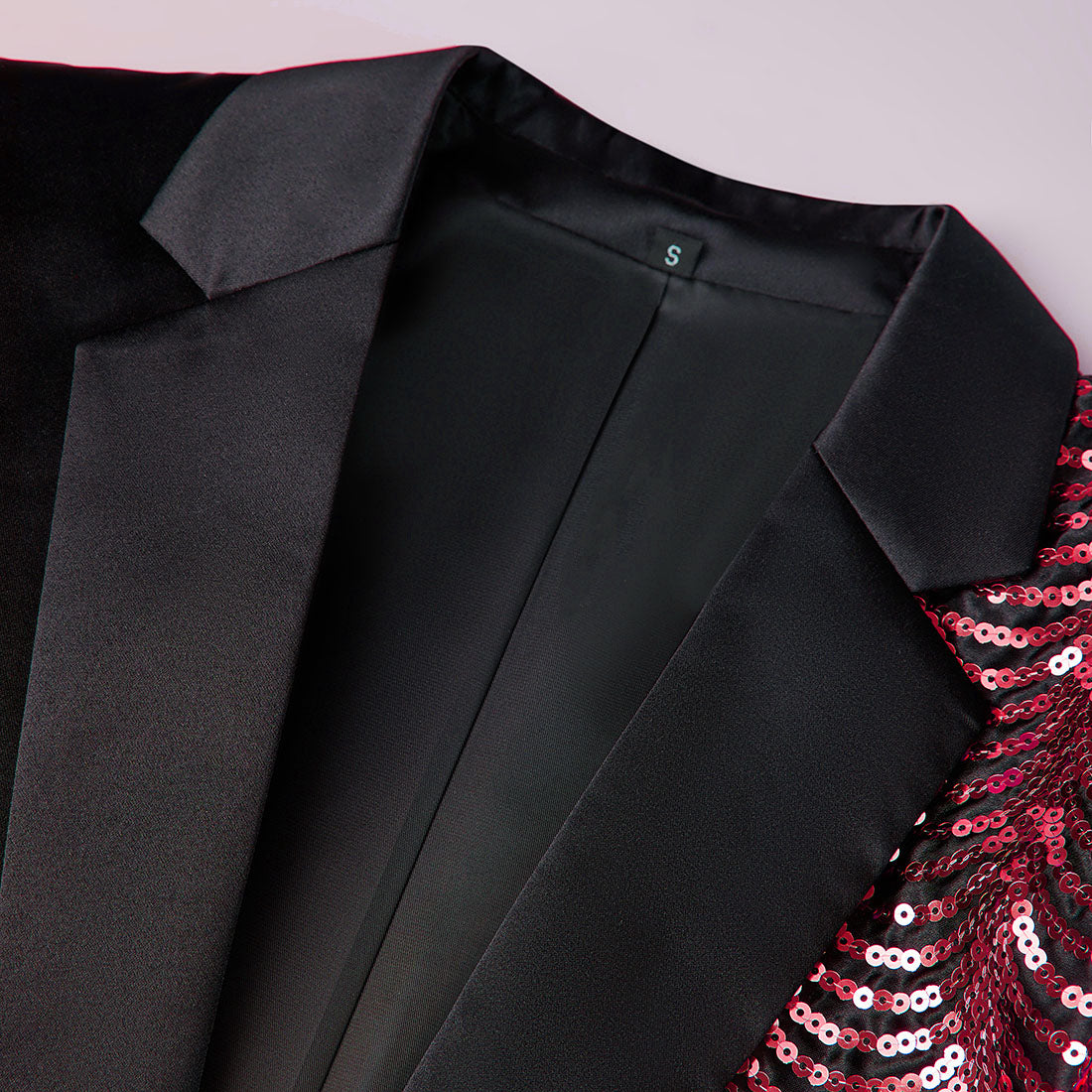 red sequin black suit - 3