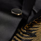 Men's 2-Piece Gold Sequin Water Ripples Black Suit