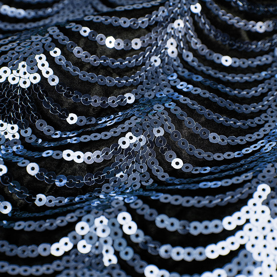light blue sequin black suit - 3