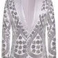 starry white sequin tuxedo
