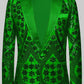 starry green sequin tuxedo
