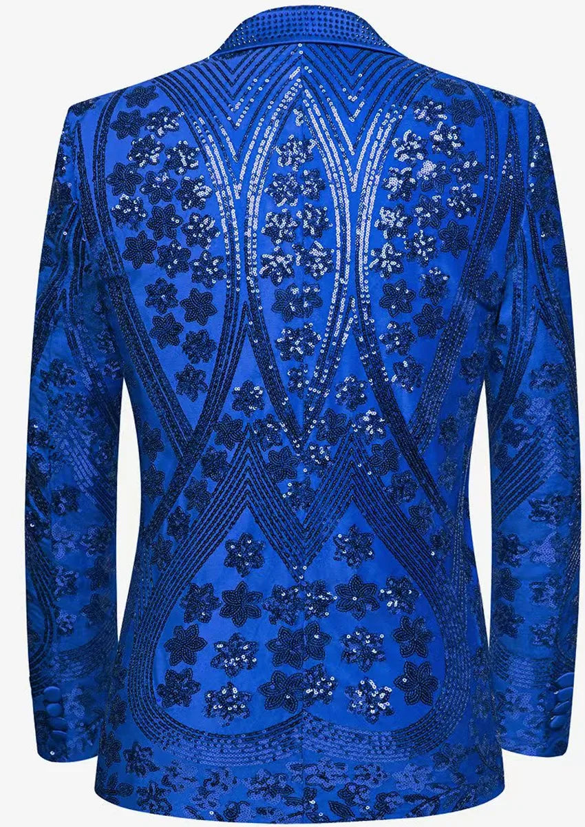 starry navy sequin tuxedo