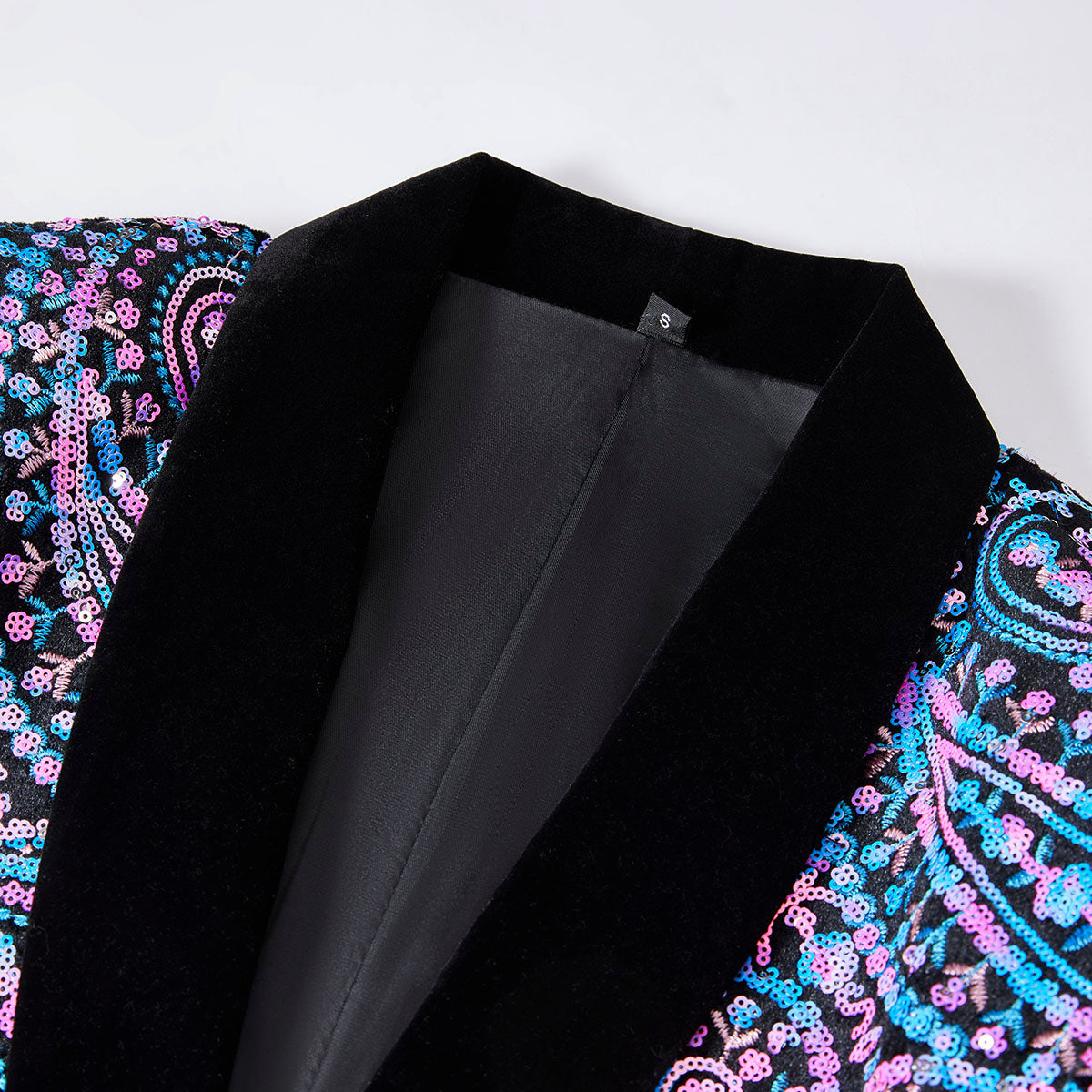Paisley Black Suit details