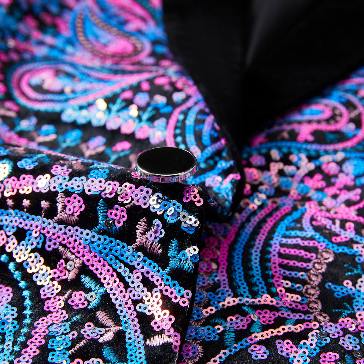 Paisley Black Suit details - 3