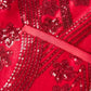 starry red sequin tuxedo