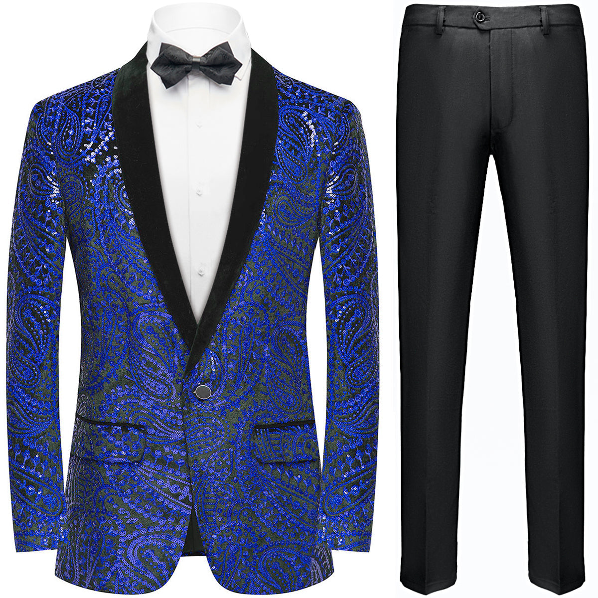 Noir Blue Paisley Jacket