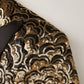 black sequin tuxedo details