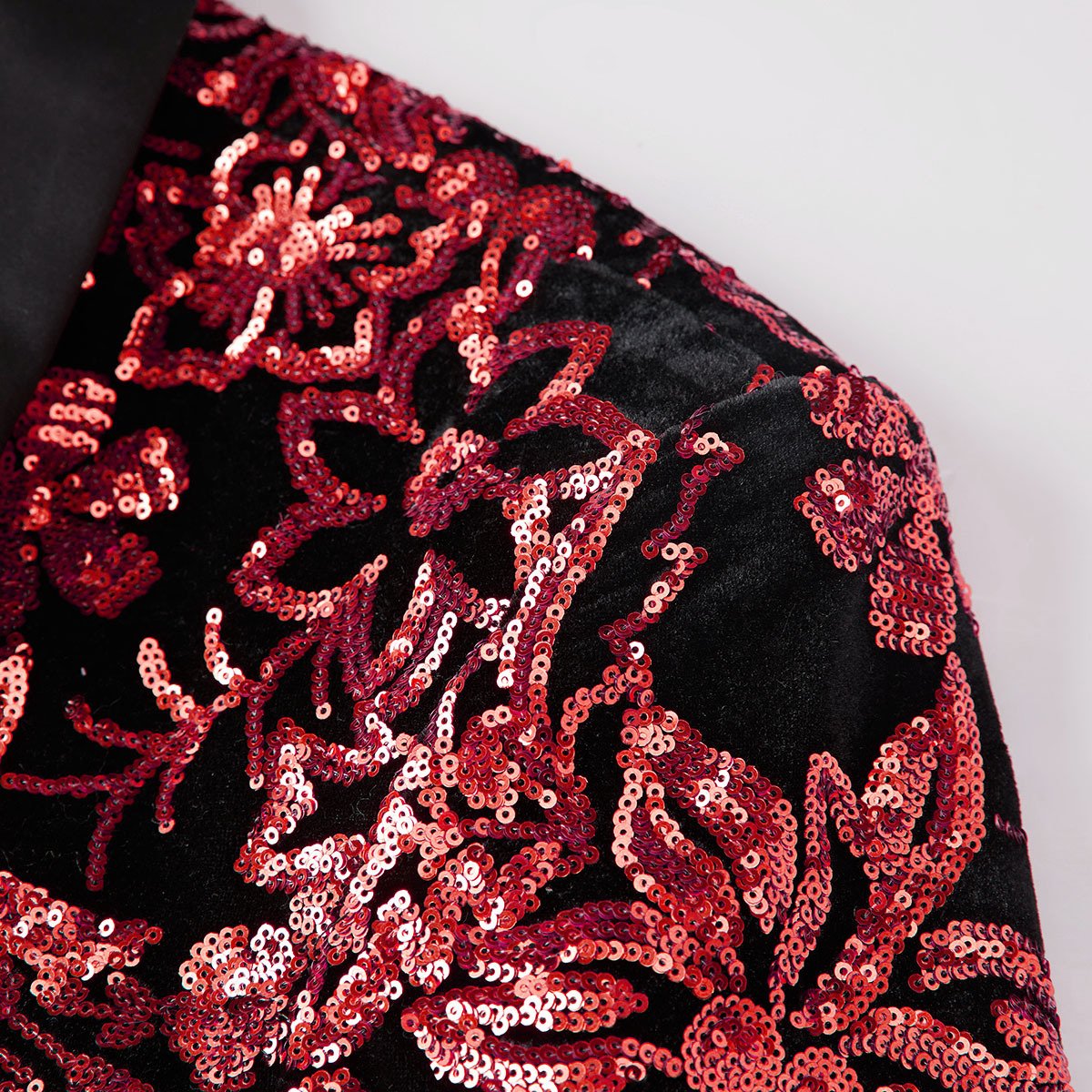 Red Falling Stars sequin jacket - 3