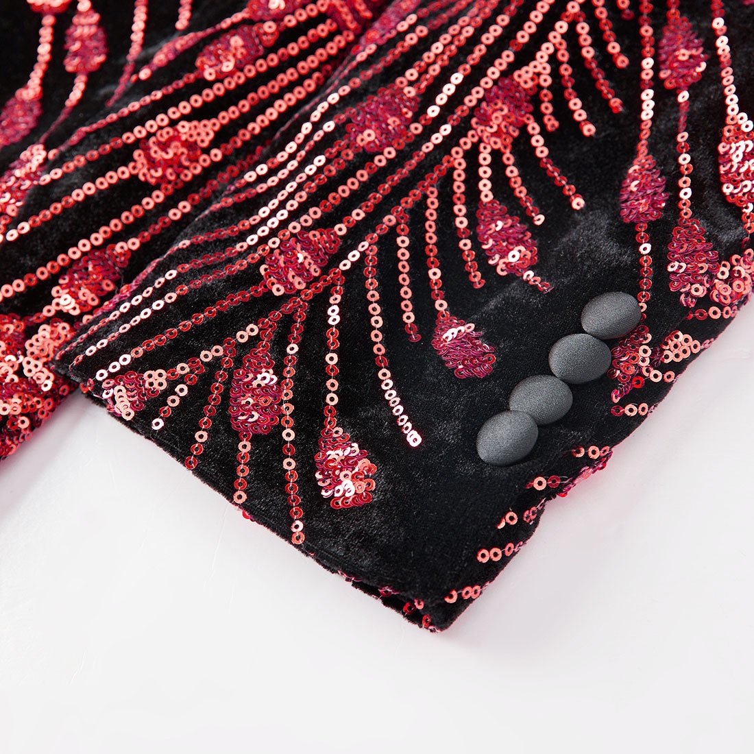 Red Falling Stars sequin jacket - 5