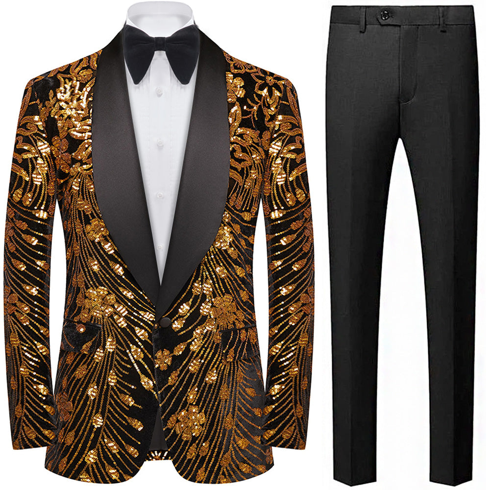 Golden Falling Stars Sequin Jacket