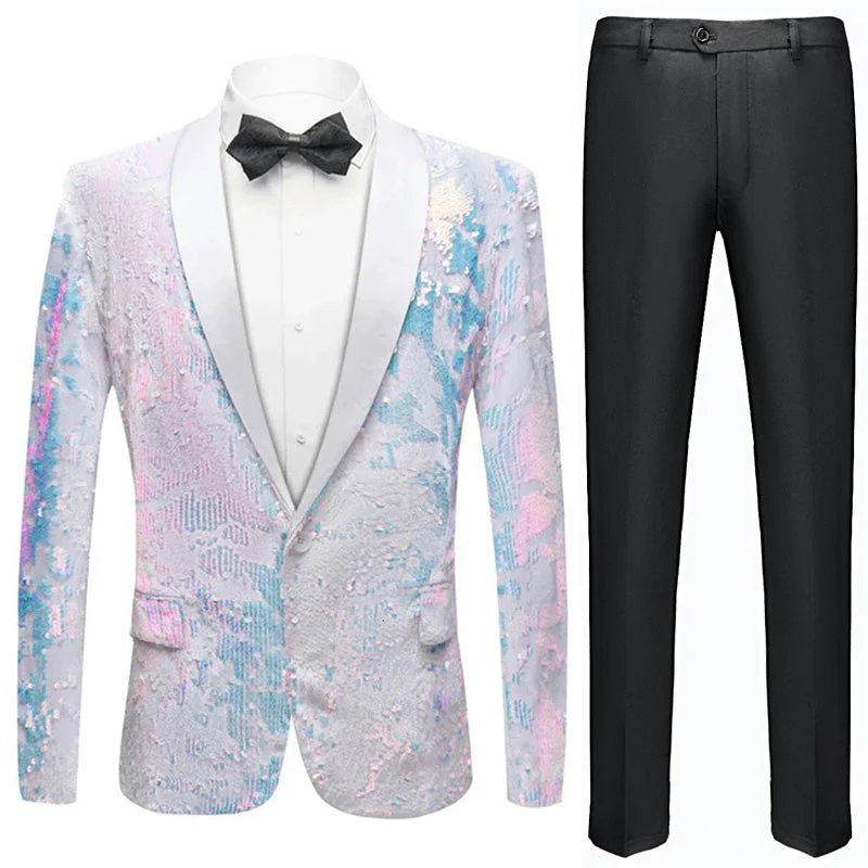 Ivory Satin Sequin Jacket