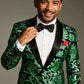 Emerald Floral Sequin Jacket