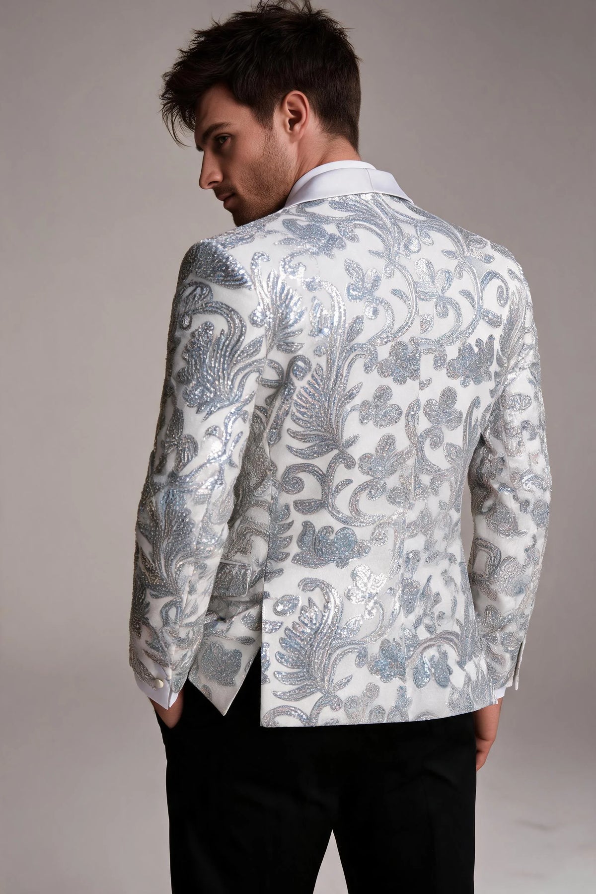 Silver Shawl Paisley Jacket