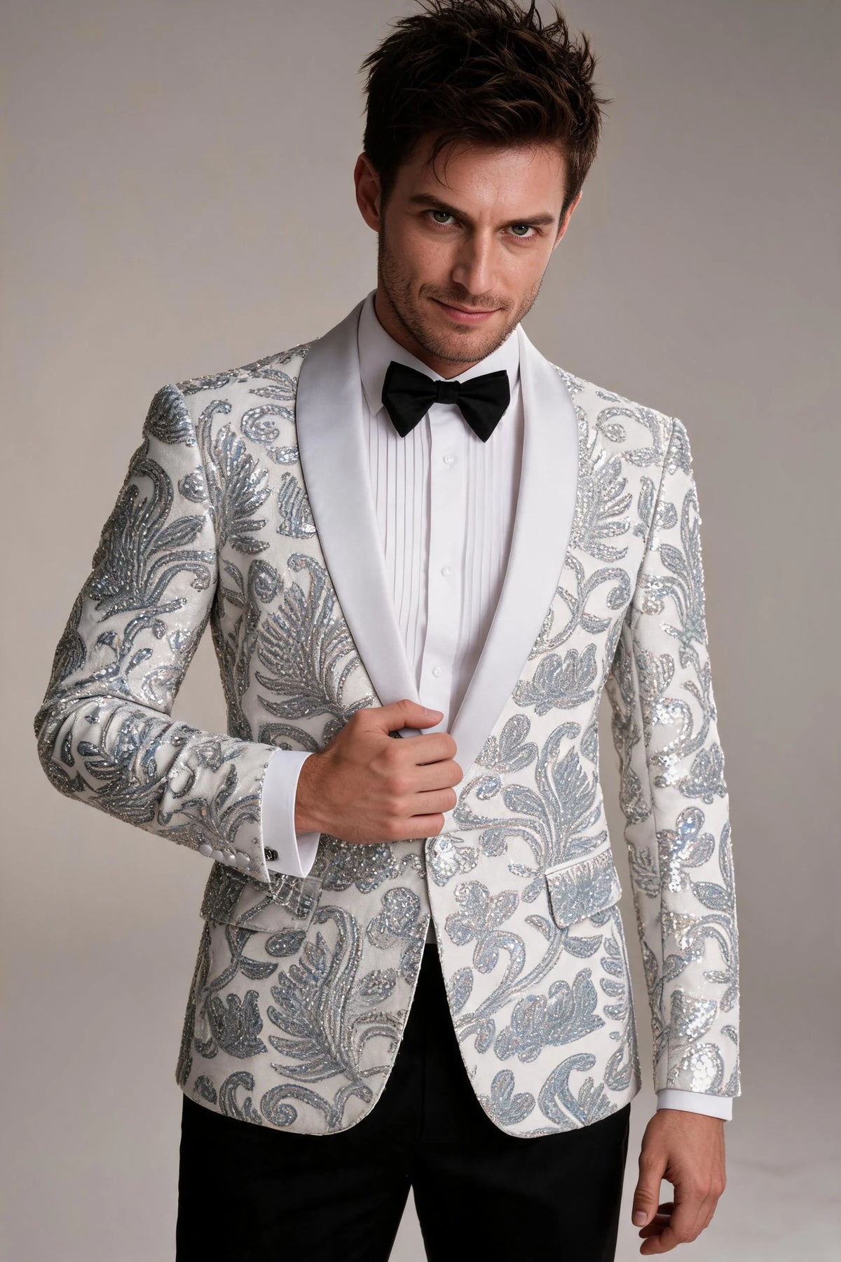 Silver Shawl Paisley Jacket