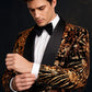 Men's Sequin Tuxedo Golden Falling Stars