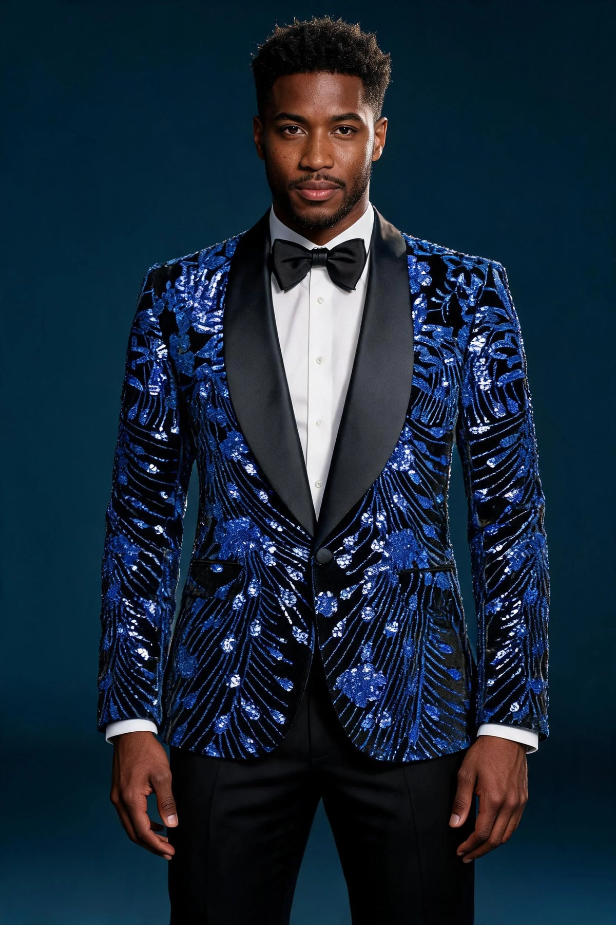 Midnight Blue Sequin Jacket