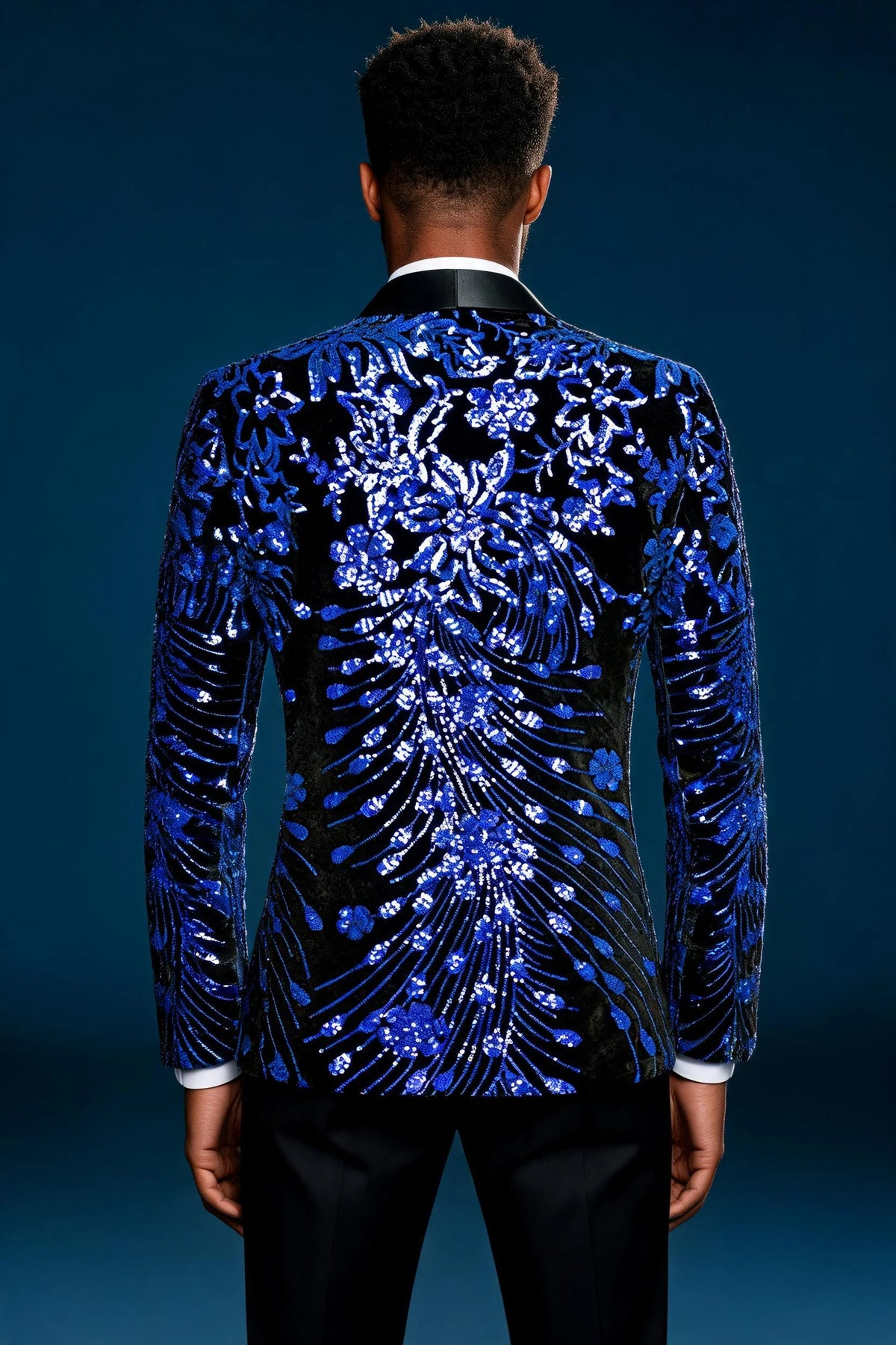 Midnight Blue Sequin Jacket