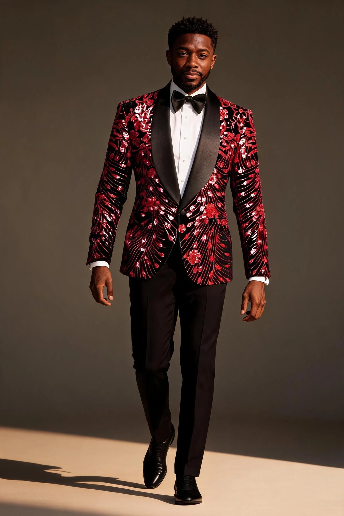 Crimson Falling Stars Jacket