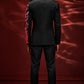 Men's 2-Piece Red Sequin Water Ripples Black Suit