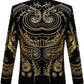 Men's Exquisite Luxury for Elegance Style Black and Gold Velvet Tuxedo
