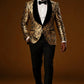 Gold Paisley & Black Velvet Dinner Jacket
