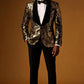 Gold Paisley & Black Velvet Dinner Jacket