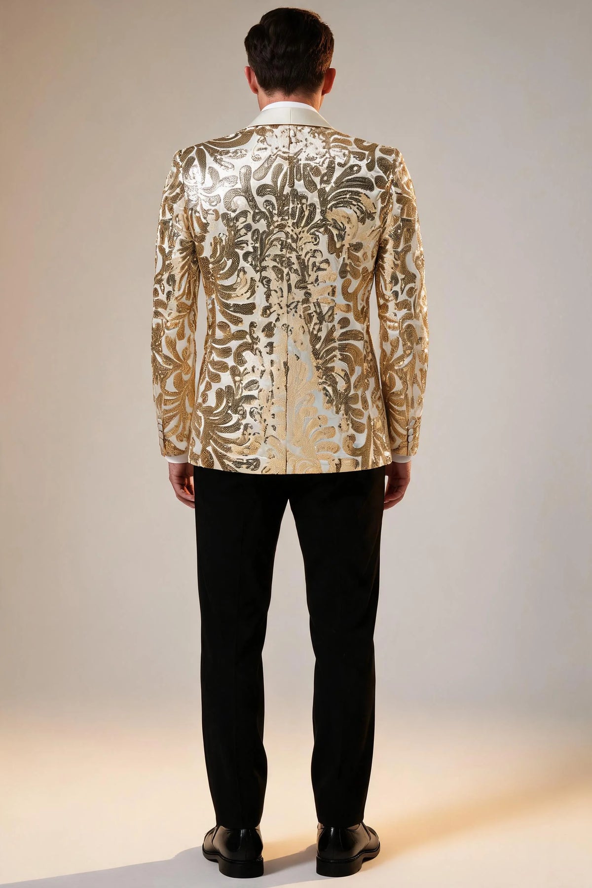 Floral Shawl Sequin Jacket