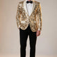 Floral Shawl Sequin Jacket