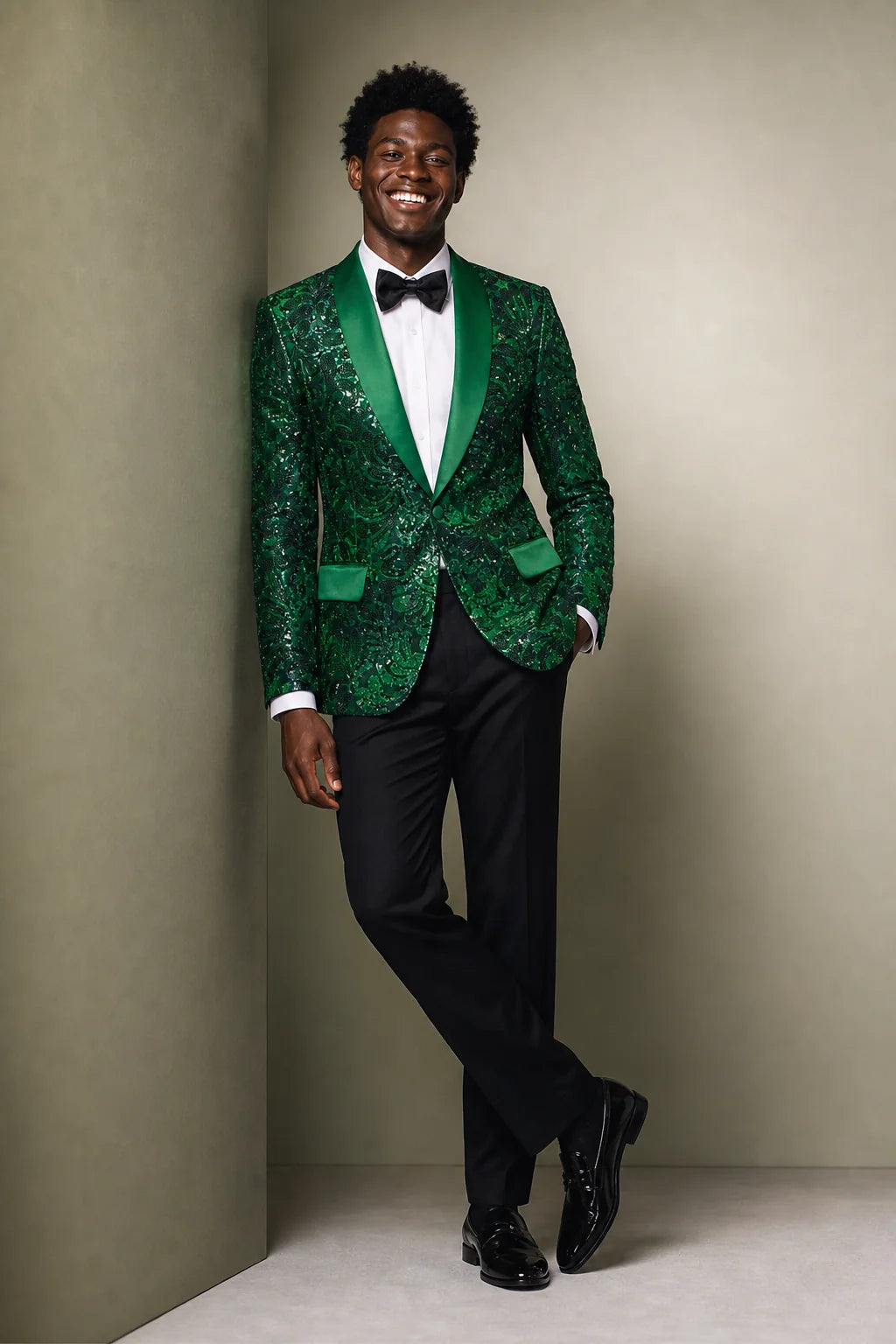 Floral Shawl Sequin Jacket