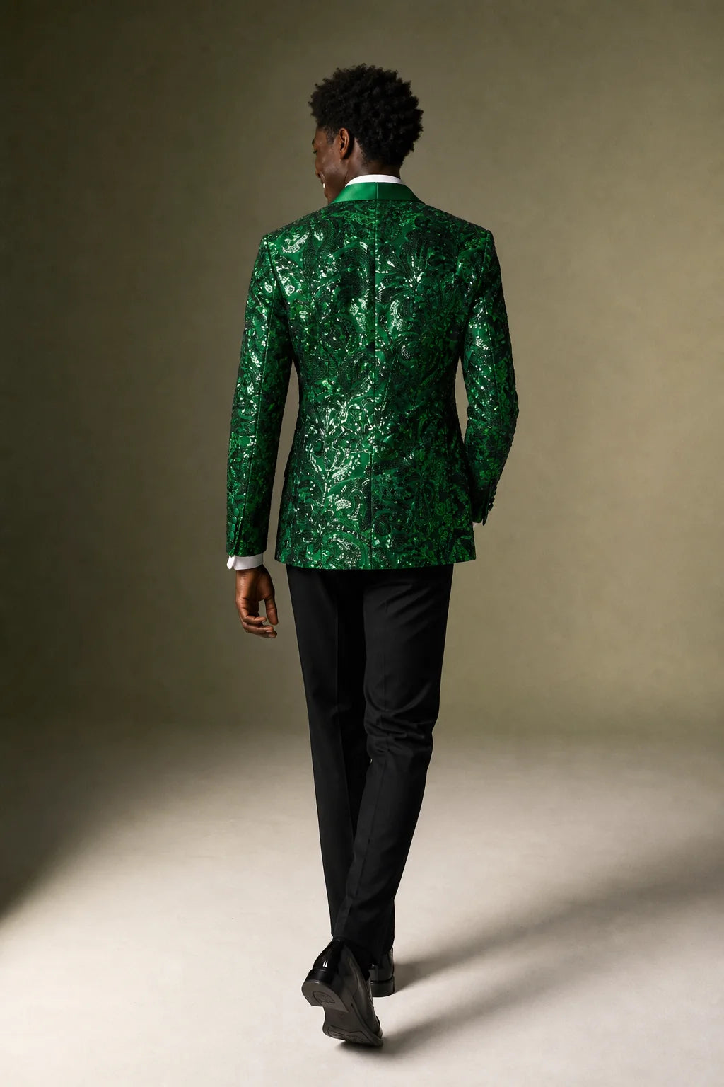 Floral Shawl Sequin Jacket