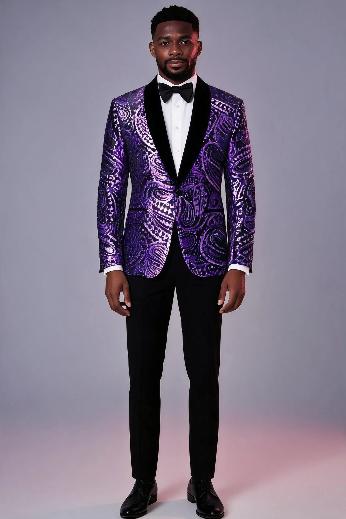 Amethyst Paisley Sequin Jacket