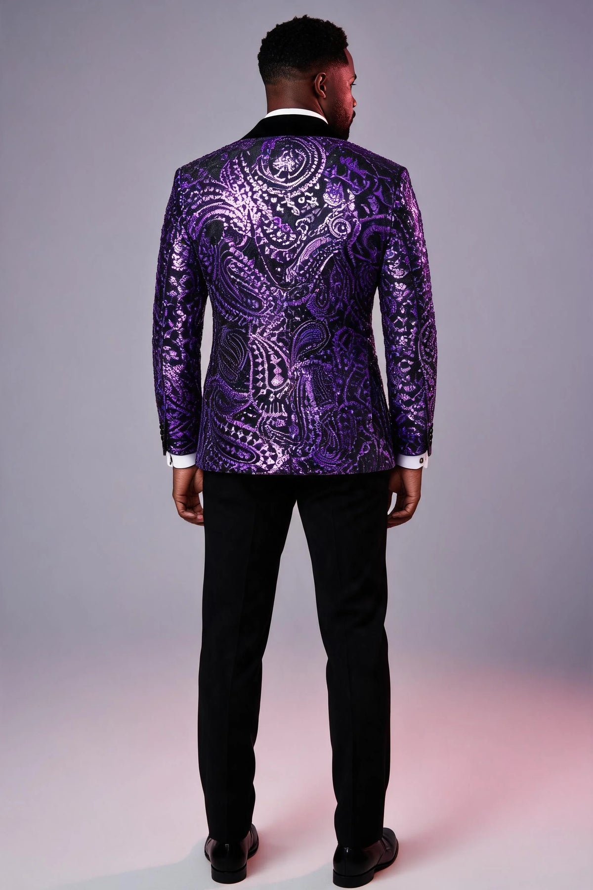 Amethyst Paisley Sequin Jacket