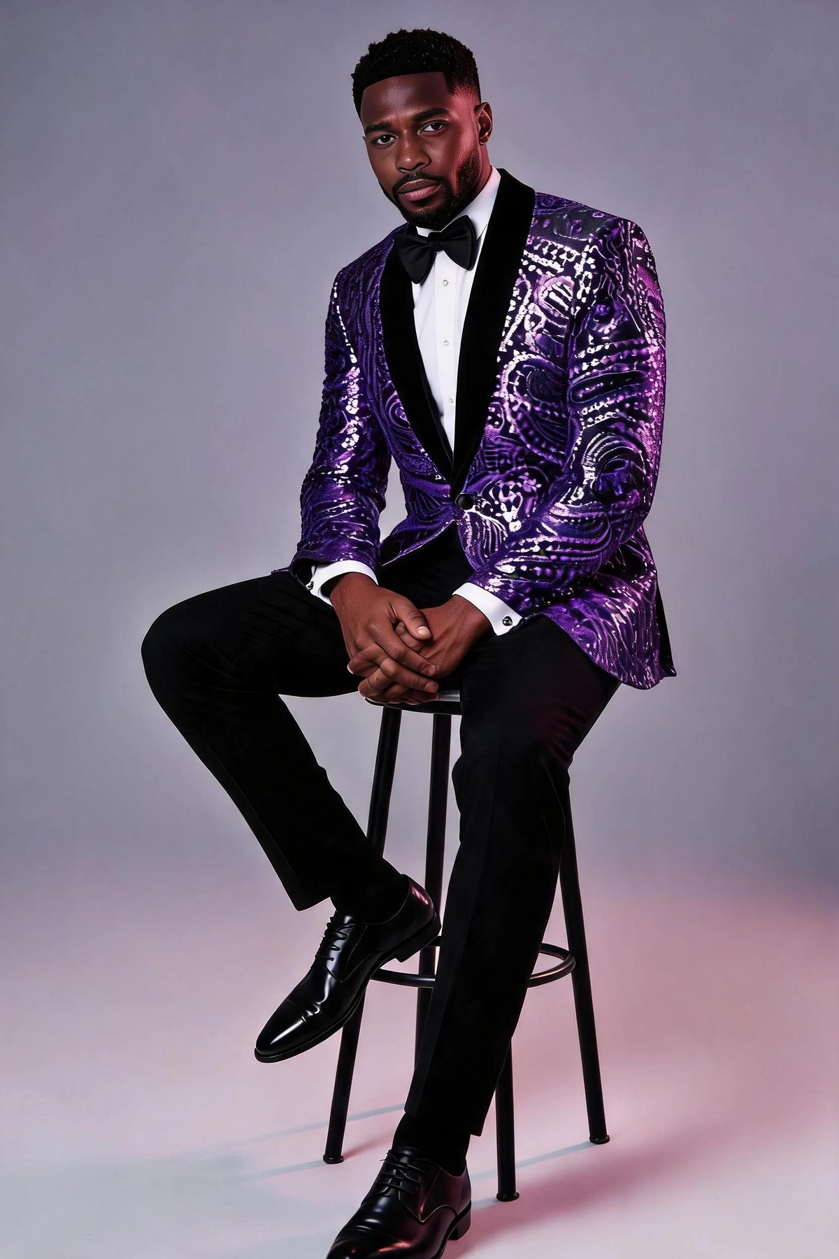 Amethyst Paisley Sequin Jacket