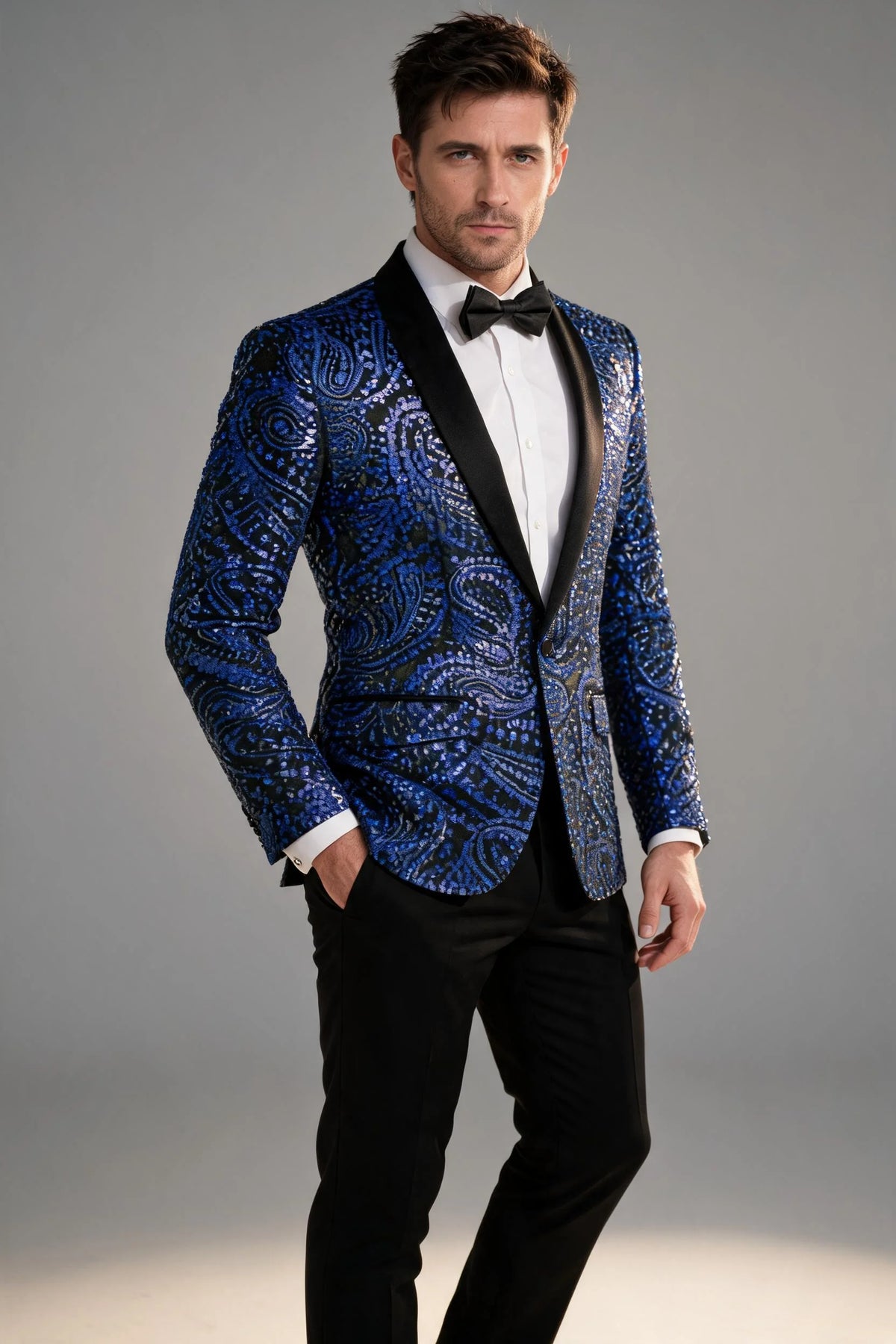 Noir Blue Paisley Jacket