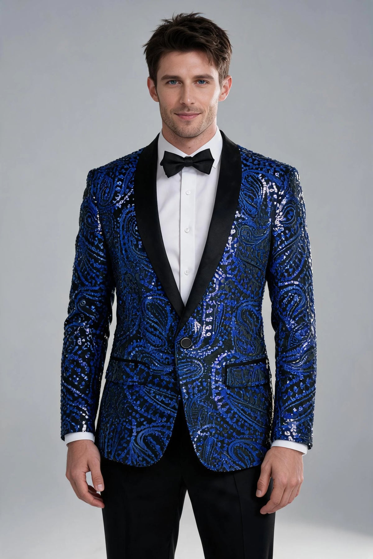 Noir Blue Paisley Jacket