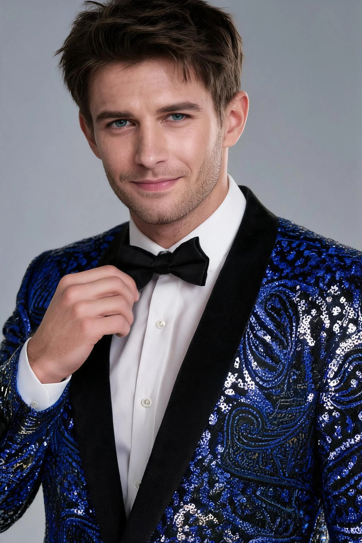 Noir Blue Paisley Jacket