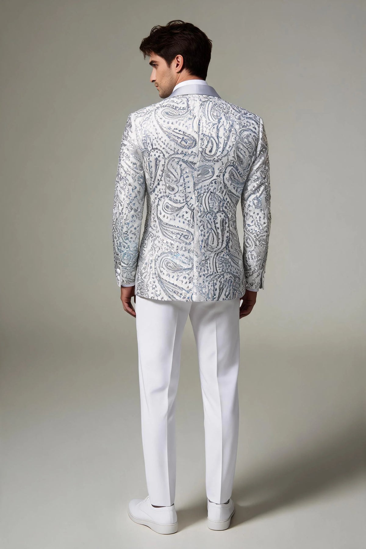 Silver Paisley Evening Jacket
