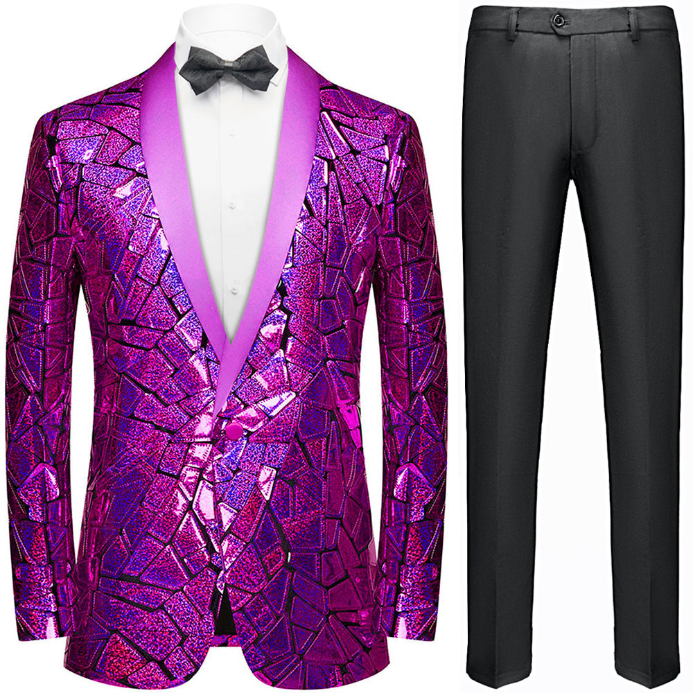 purple prom suit