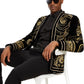 Men's Exquisite Luxury for Elegance Style Black and Gold Velvet Tuxedo