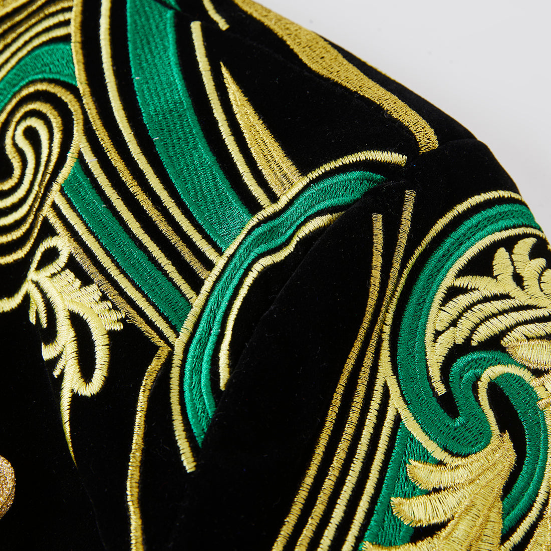 black embroidered tuxedo details - 1