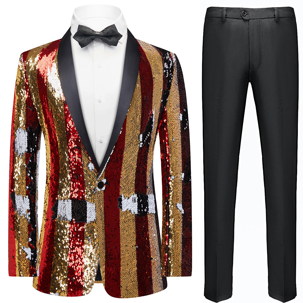 Sequin Pinstripe Suit