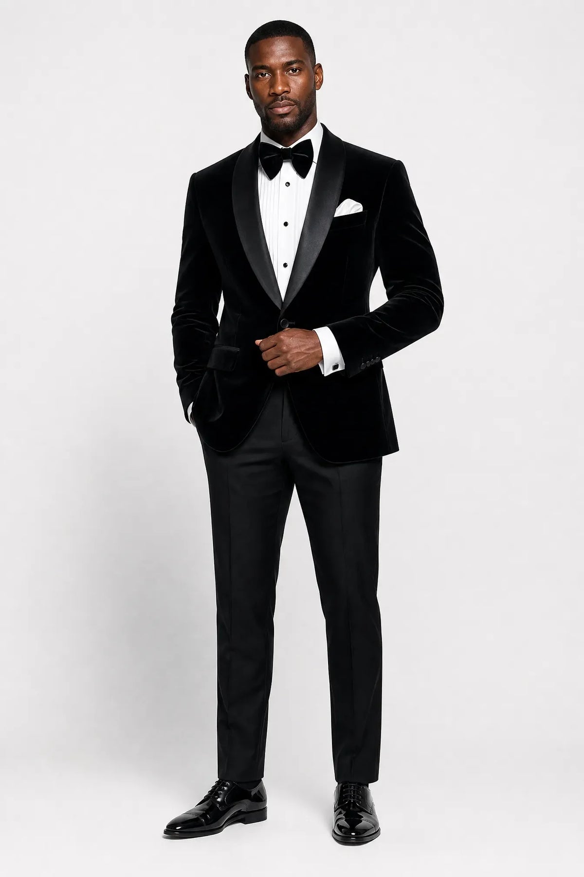 Men's Luxurious Velvet Black Tuxedo