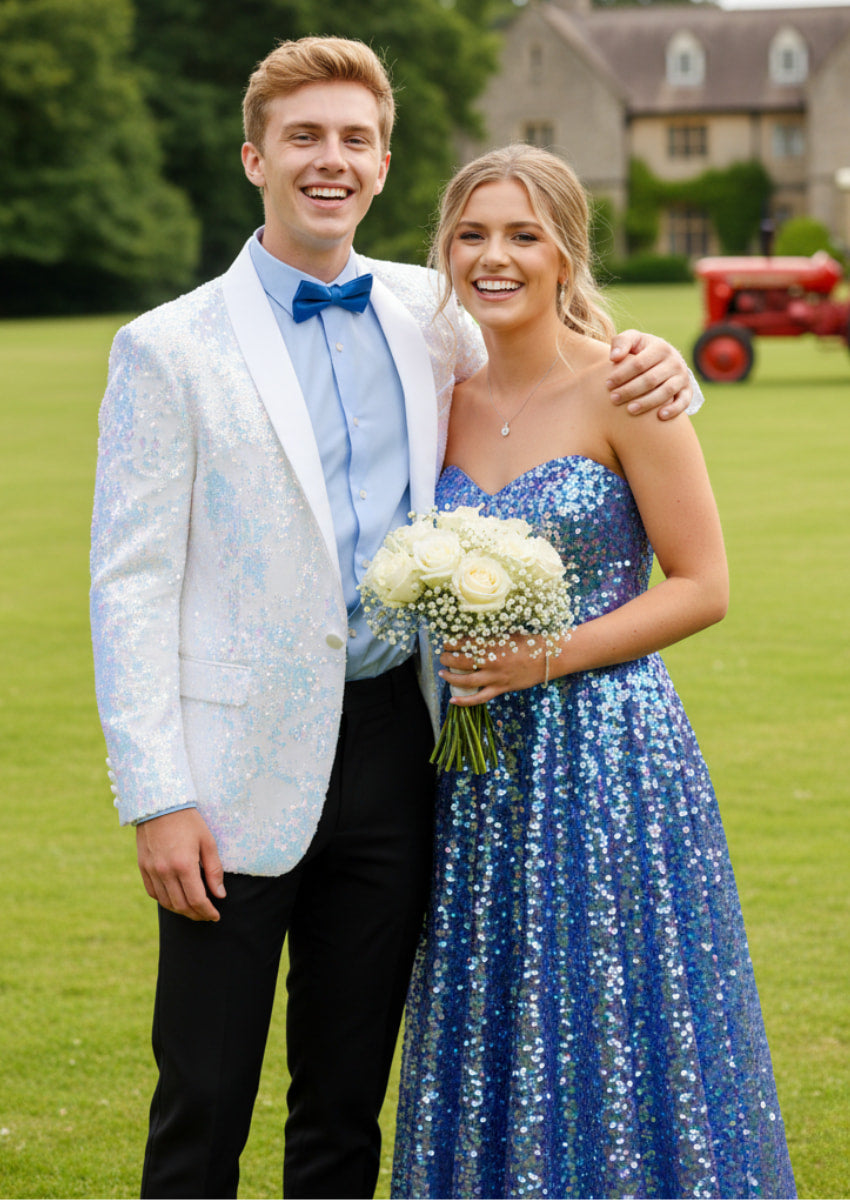 Ivory Satin Sequin Jacket